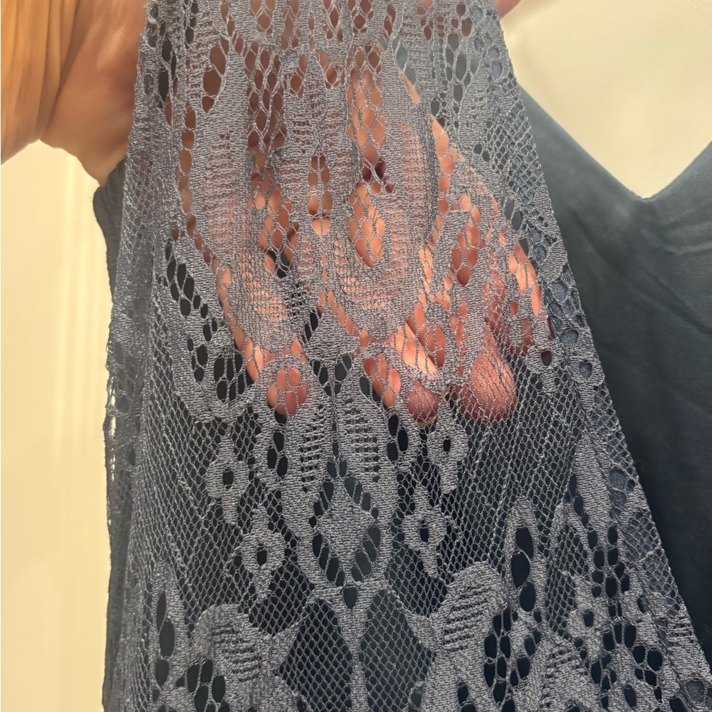 Elegant Lace Fringe Dress in Blue - Picture 8 of 14